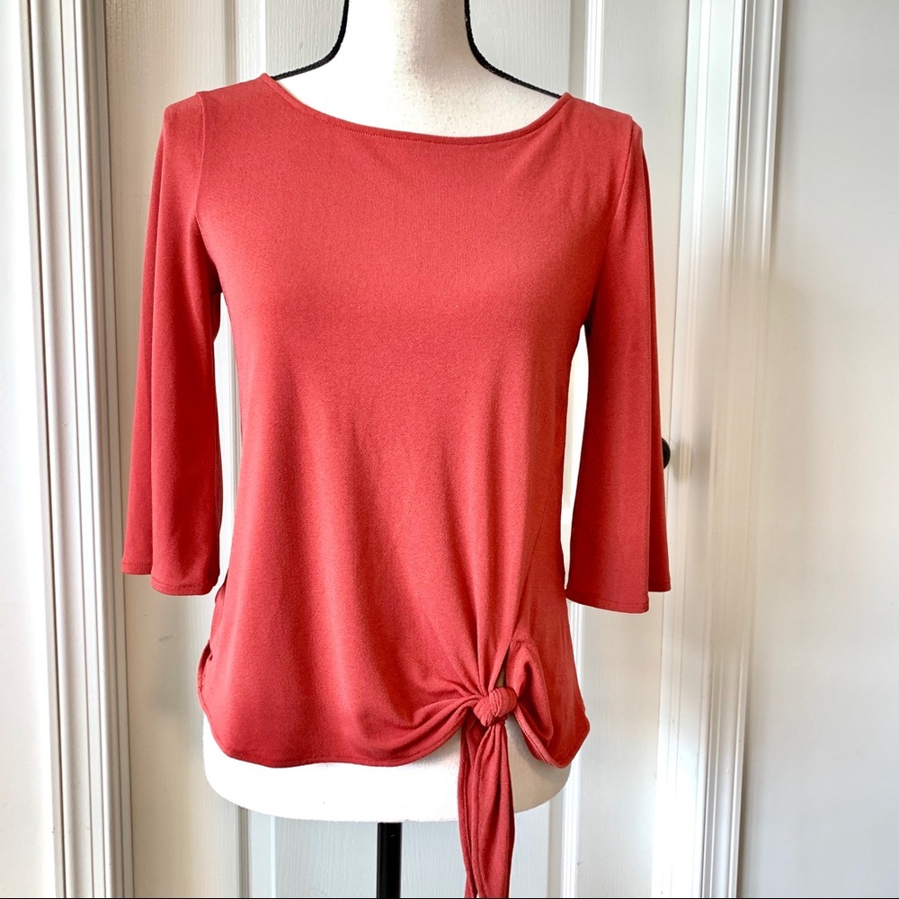 BANANA REPUBLIC Bell Sleeve Front Knot Blouse—XS